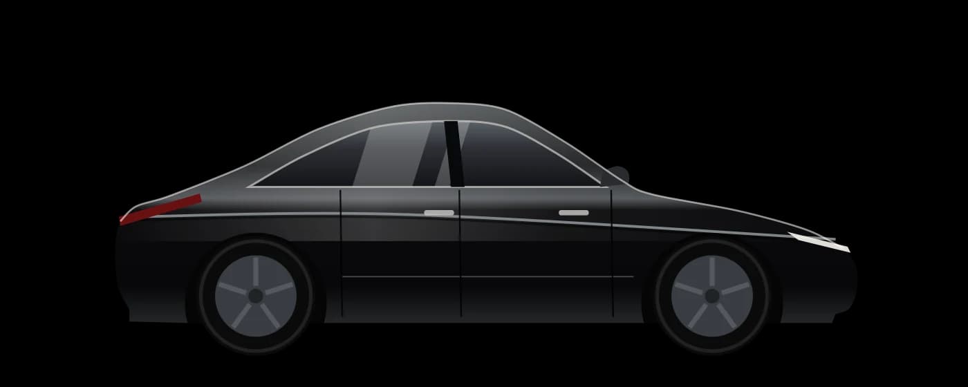 Tesla Model Y noire vue de profil